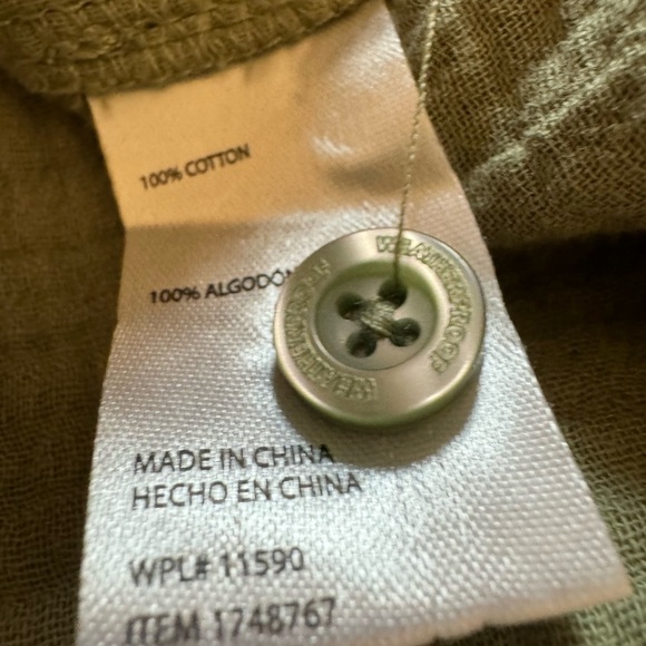 Weatherproof Vintage Ladies' Gauze Dress with belt Size S olive green - Picture 9 of 11